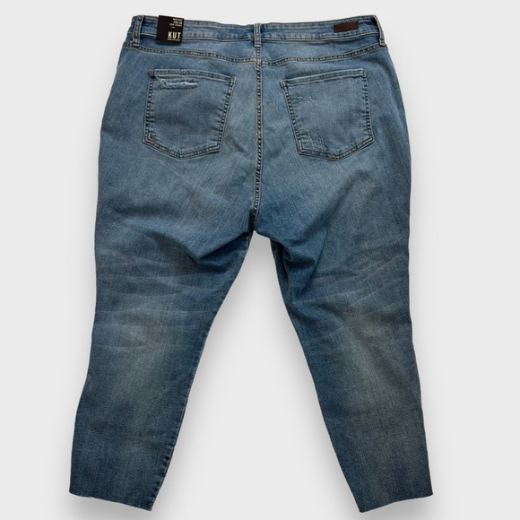 KUT From the KLOTH High Rise Fab AB Crop Skinny Jeans Distressed Plus Size 20W - Picture 4 of 13